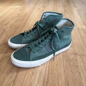 HUF Men's Hupper 2 Hi Hightop Canvas Skate Sneakers Green US Size 8.5/EU 41